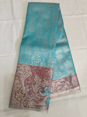 Blue with lightbrown border